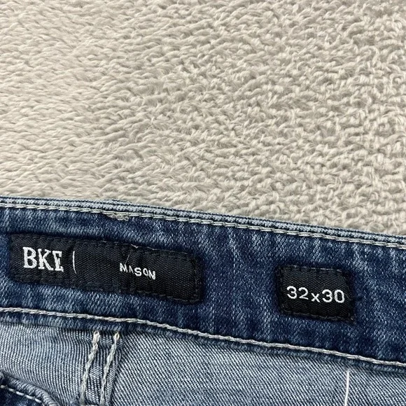 Bke Jeans Mens 32x30 (fits 30x28) Mason Tapered Faded Southwestern Y2K Low‎ Rise